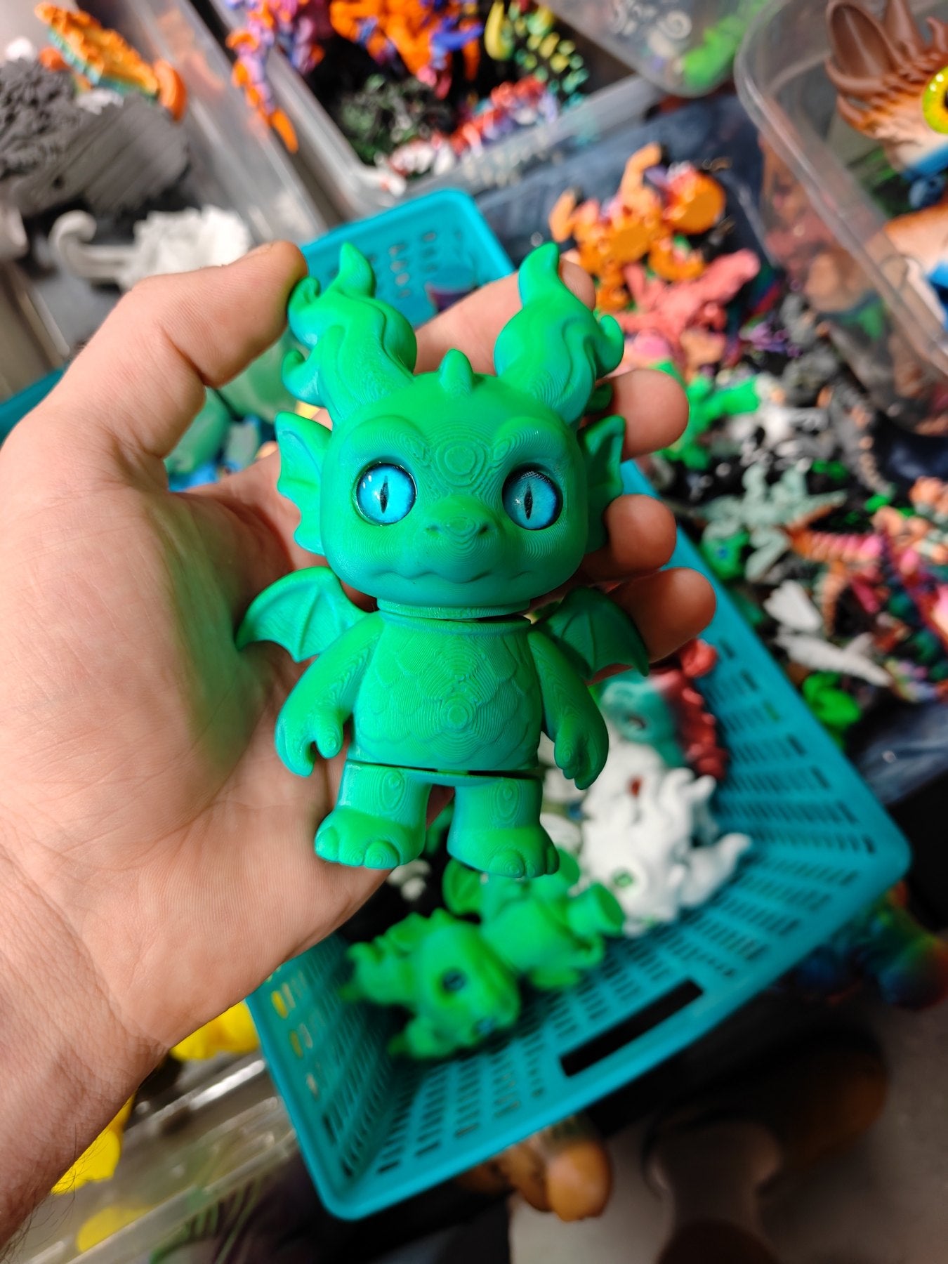 Finished dragon print in hand